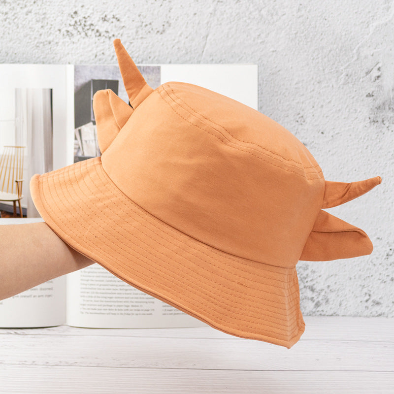 Wholesale Cute cow pattern horn bucket hat