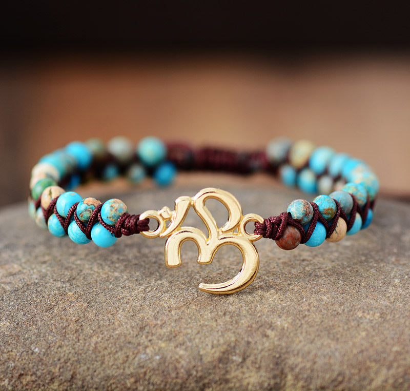 Wholesale Tree of Life Natural Stone Beaded Handwoven Bracelet