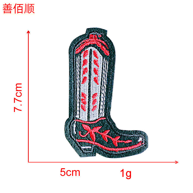 Wholesale 5pcs Shoes Cloth Patch Non-woven Fabric Sewing Boots Jeans Personalized Decoration Patch FS