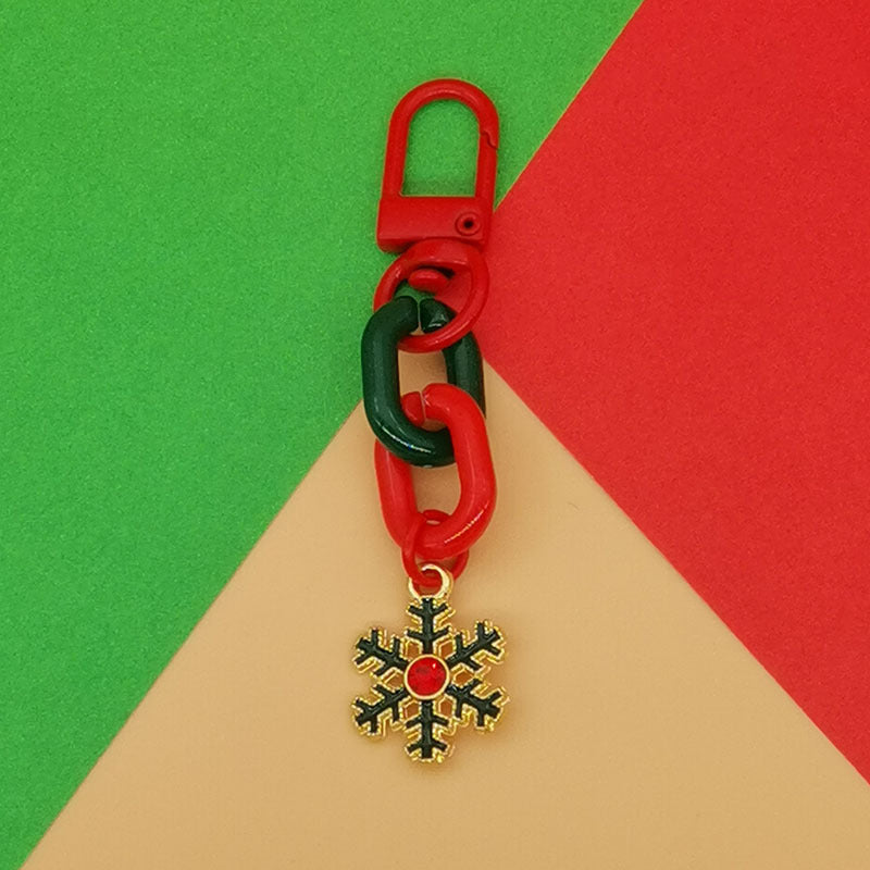 Wholesale Christmas Alloy Santa Claus Snowflake Elk Tree Keychain