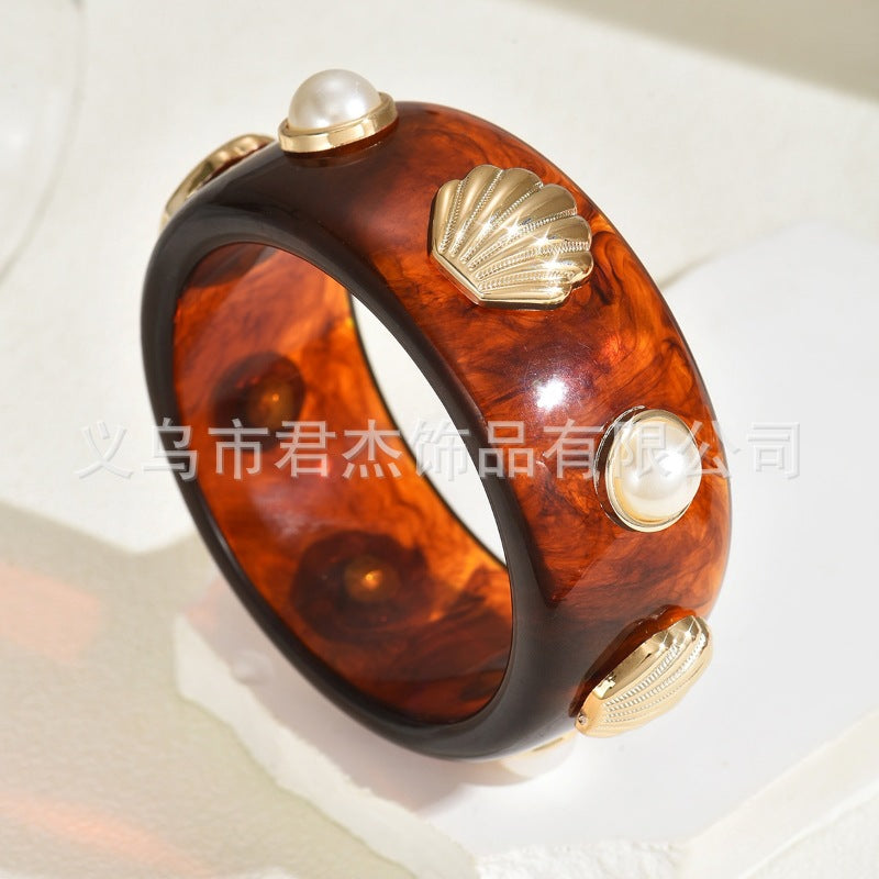 Wholesale Resin Pearl Shell Bracelet