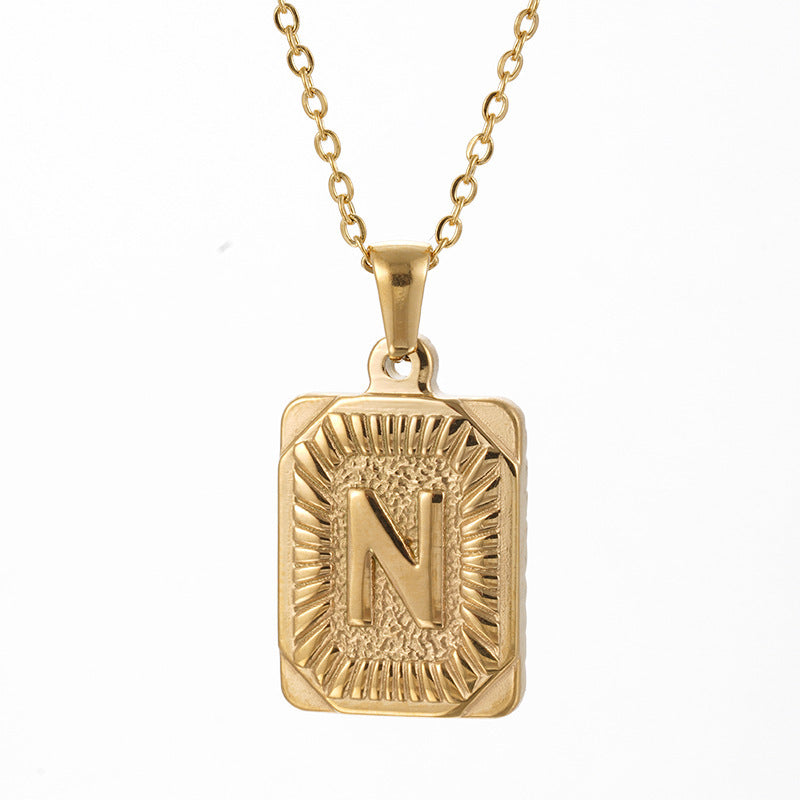 Wholesale Brand Letter Pendant Gold Plated Necklaces