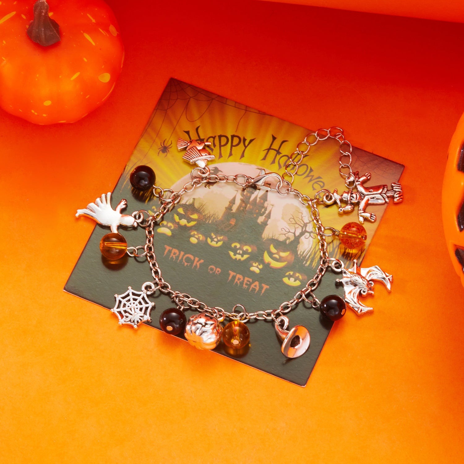Wholesale  Cartoon Funny Pumpkin Ghost Bracelet