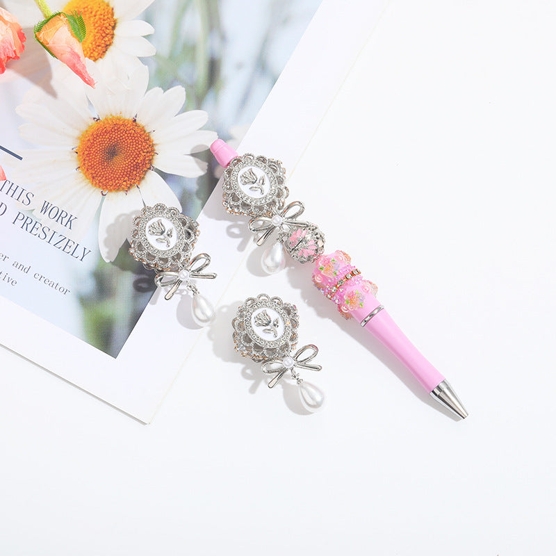 Wholesale 10pcs Heavy Industry Alloy Drip Oil Pendant Pearl Beads