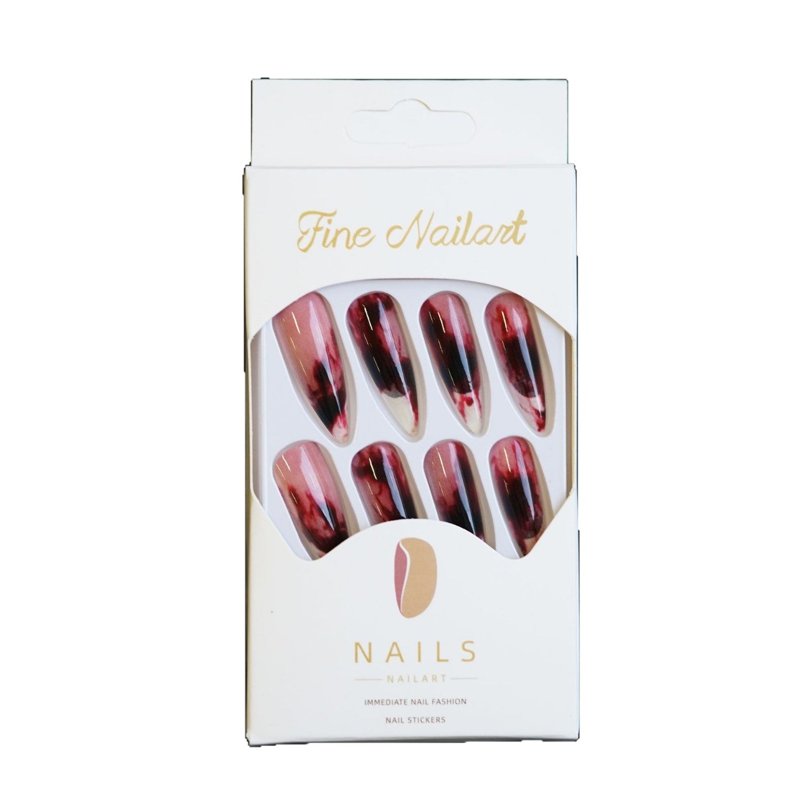 Wholesale  bloody French long pointed false nail tips