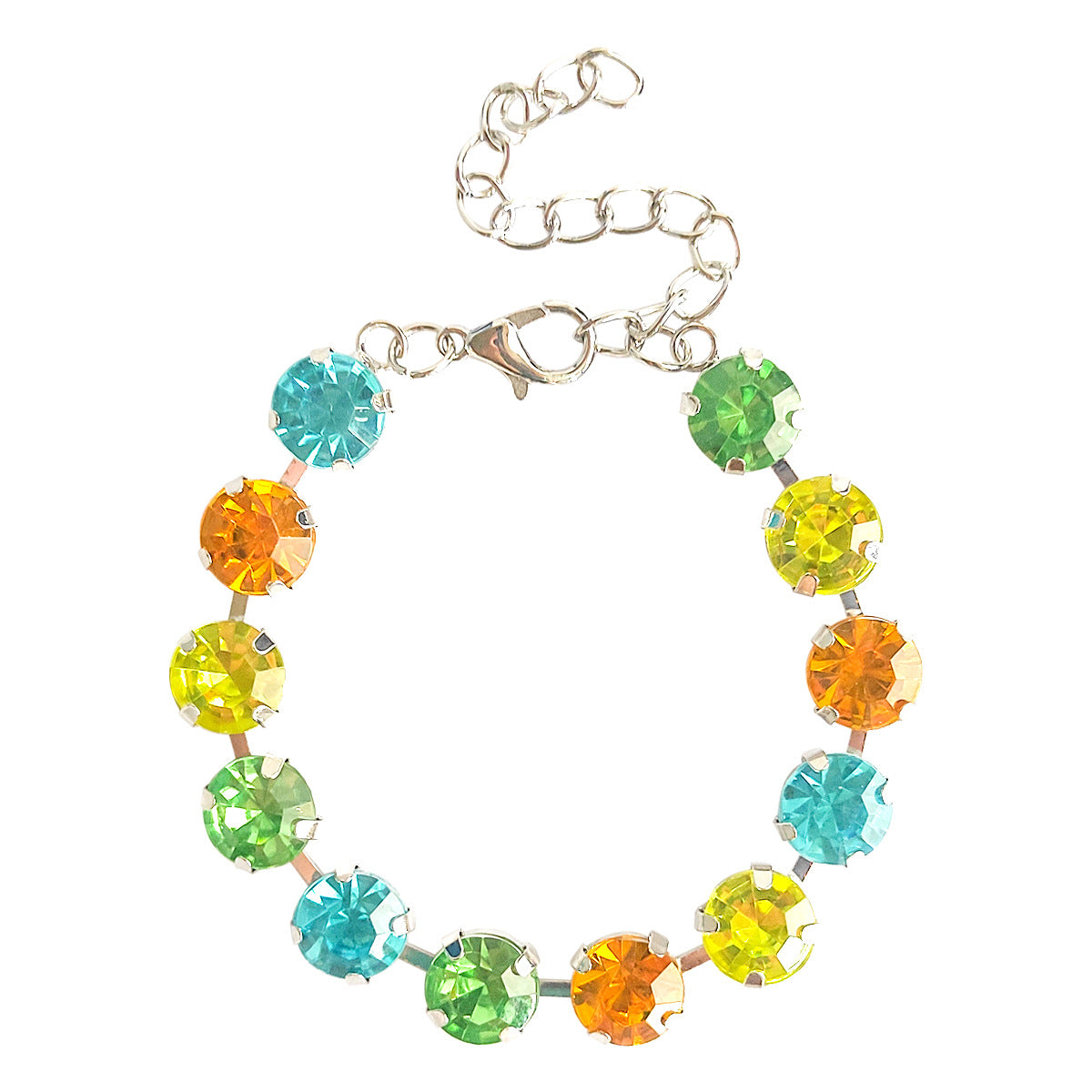 Wholesale Candy Color Inlaid Colorful Rhinestone Bracelet