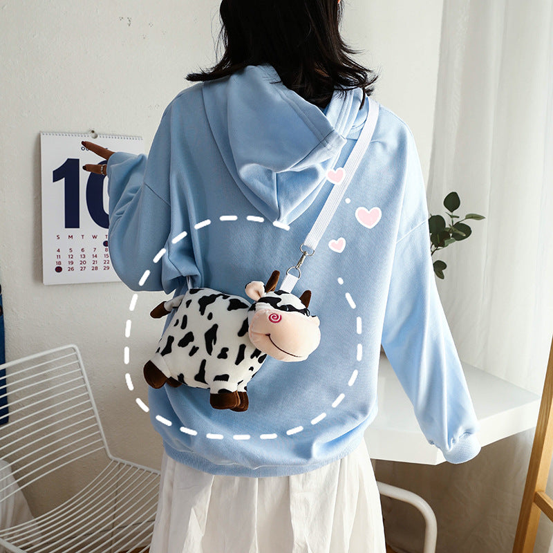 Wholesale Cute Cow Plush Crossbody Bags