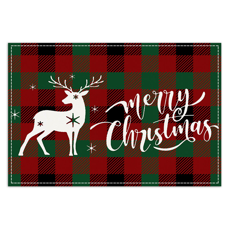 Wholesale Santa Claus Monogram Print Dining Room Decoration Insulated Table Mat
