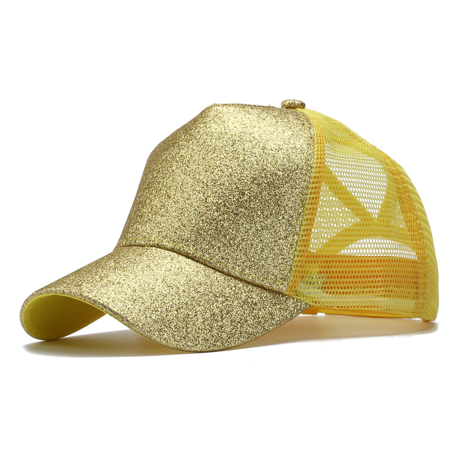 Wholesale Glitter Ponytail Baseball Mesh Cap