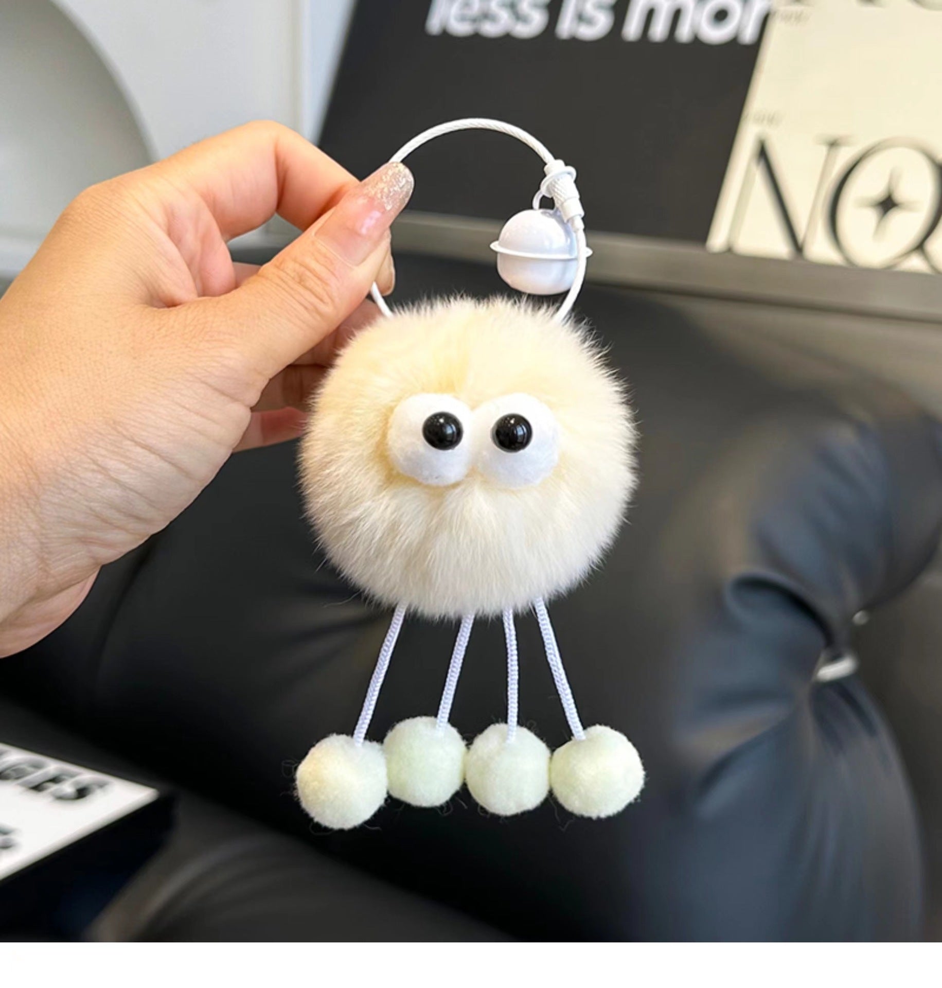 Wholesale Colorful Plush Pom Keychain