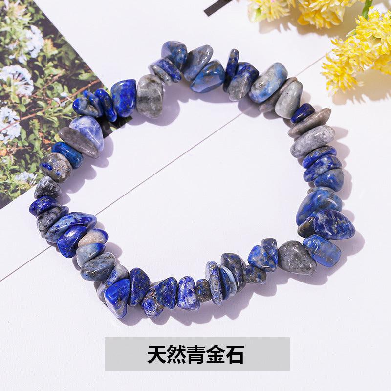Wholesale Gravel Single Circle Natural Stone Bracelet