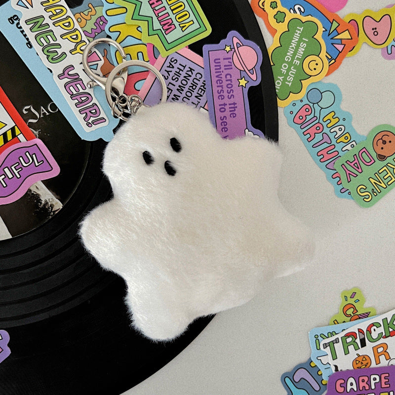 Wholesale Halloween Cartoon Plush Little Ghost Keychain