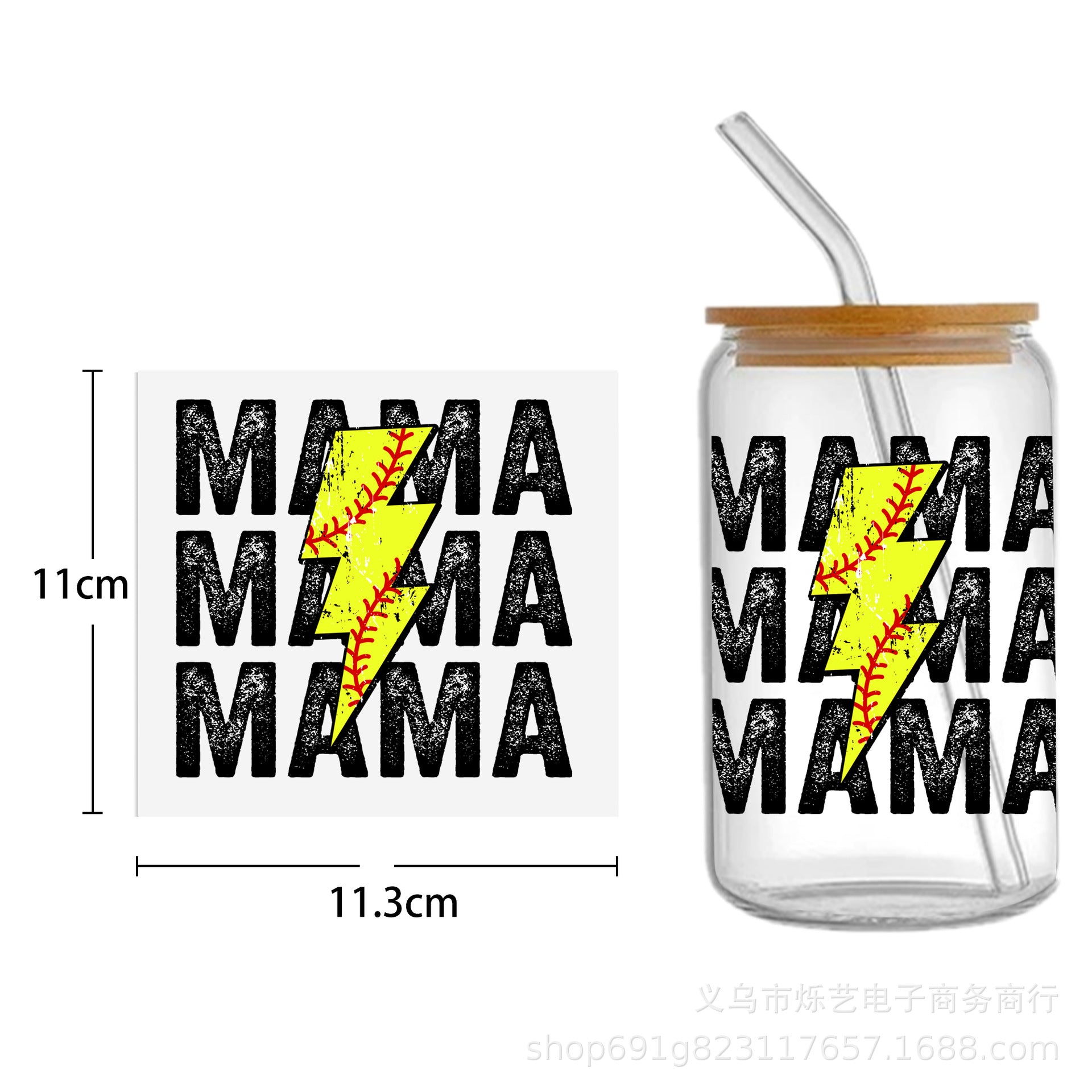 Wholesale 5pcs Mother's Day Flower Series Transparent UV DTF Transfer Crystal Cup Sticker wraps