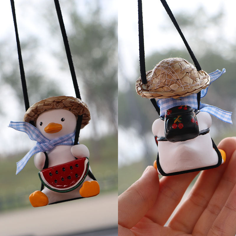 Wholesale Swing Duck Car Mounted Fragrance Expanding Stones Pendants