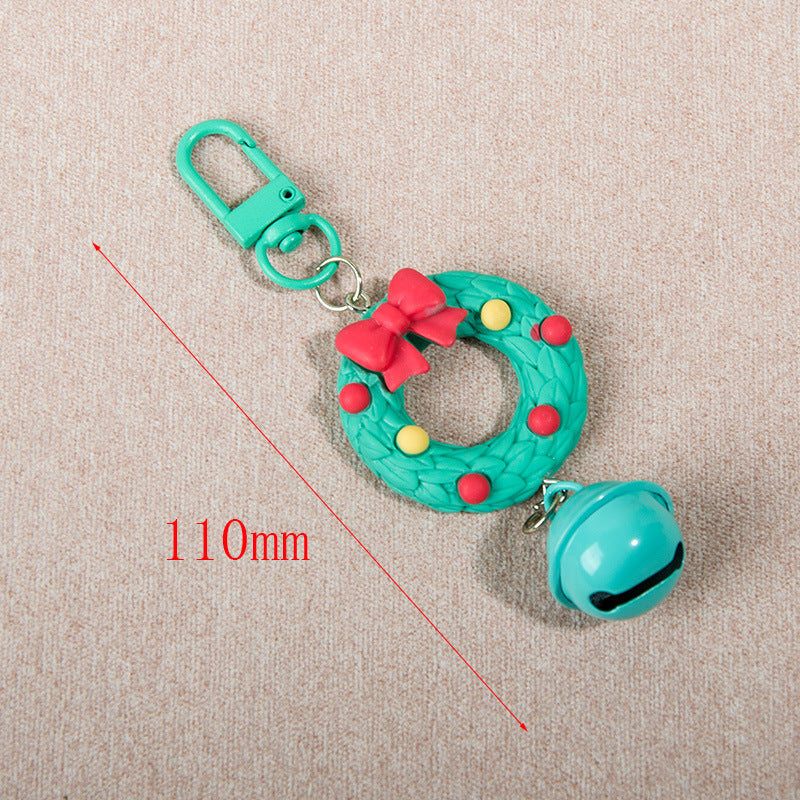 Wholesale Christmas Bell Girl Heart Keychains