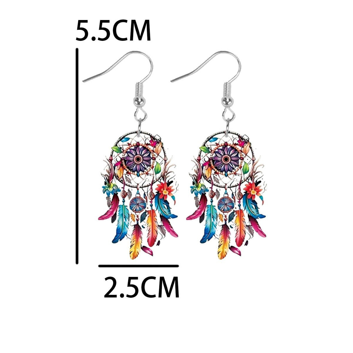 Wholesale Dreamcatcher acrylic earrings