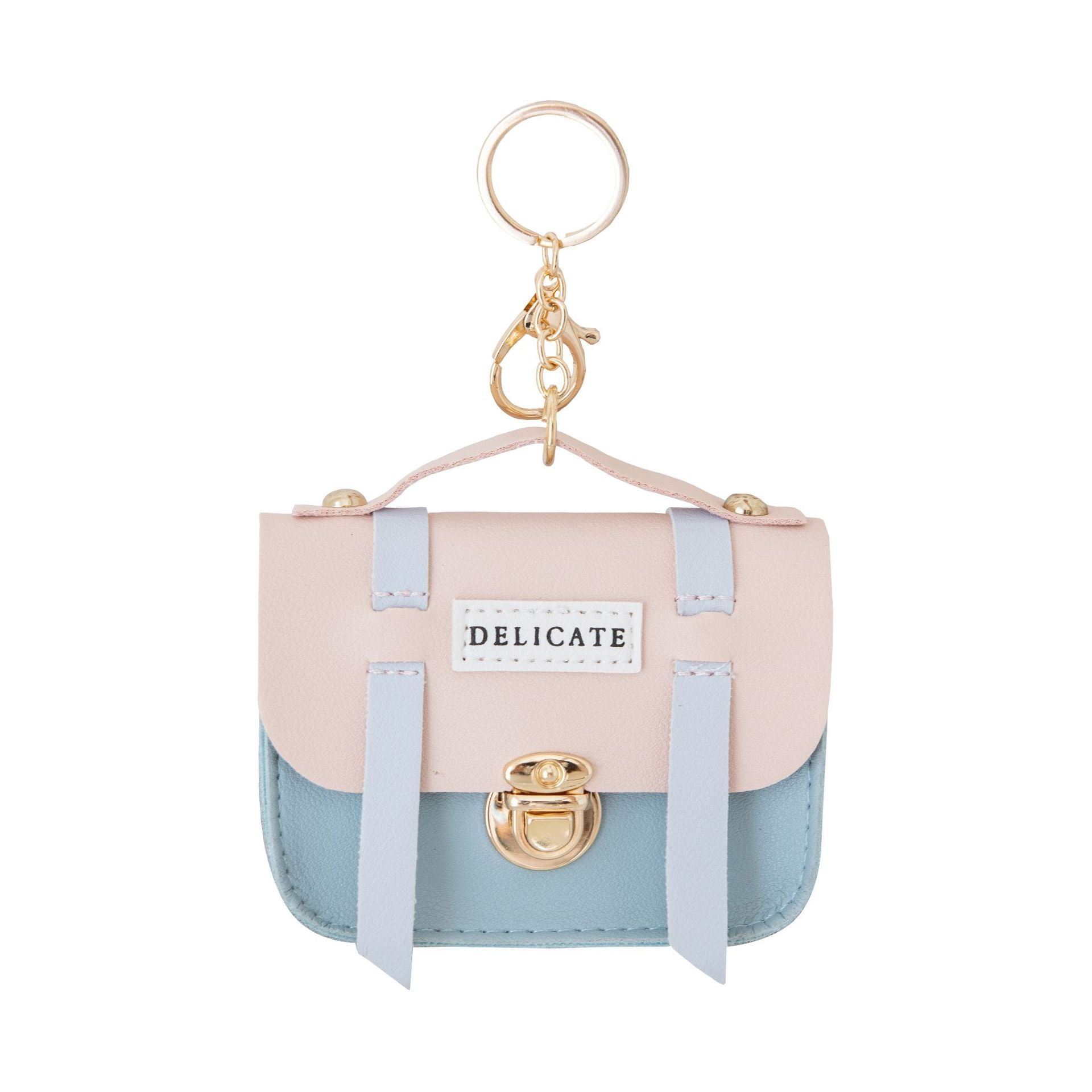 Wholesale PU Mini School Bag Type Coin Purse Keychain