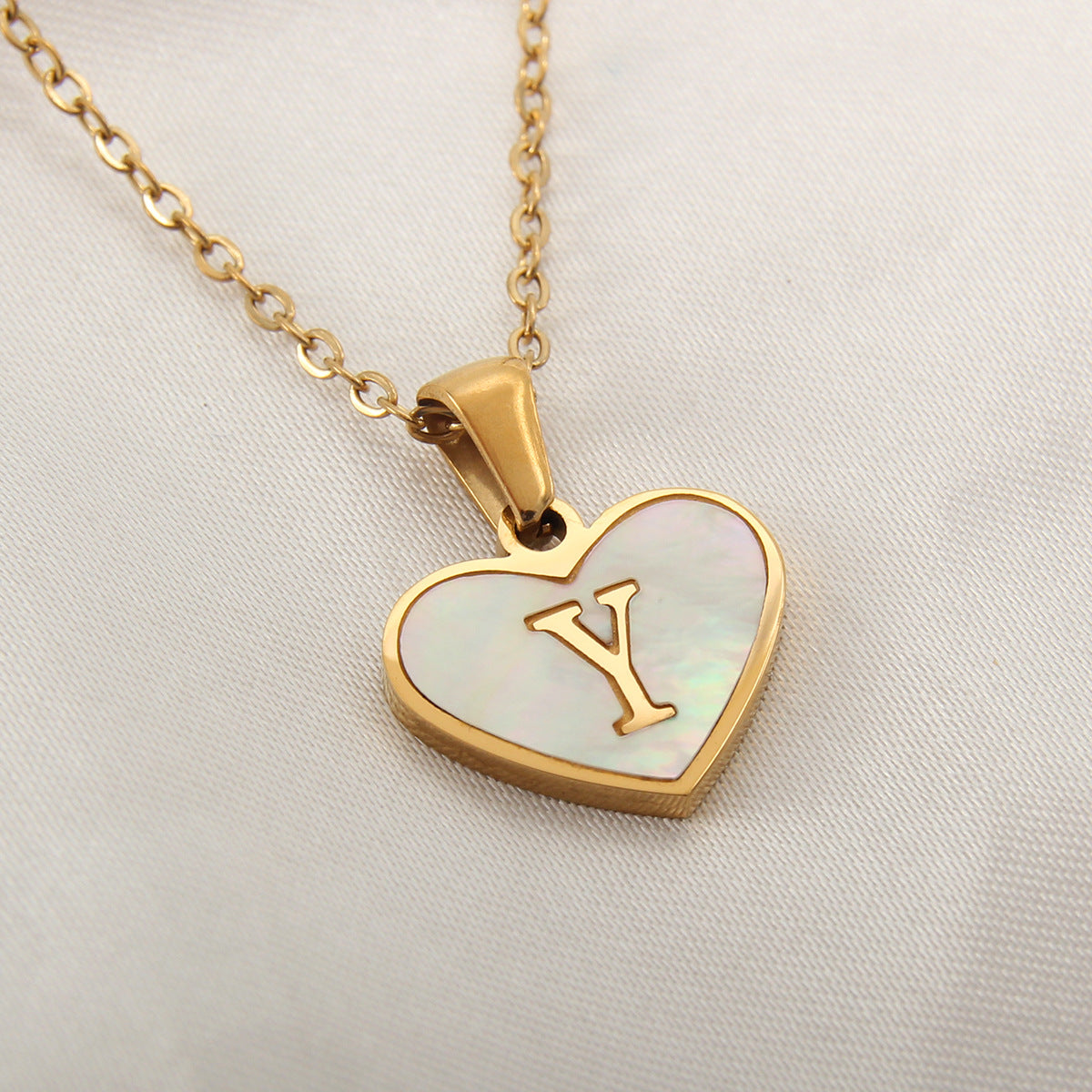Wholesale Heart Shape Shell Stainless Steel Necklaces