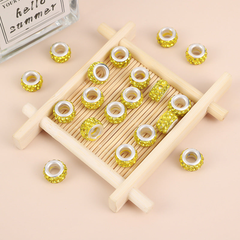 Wholesale 12mm Pandora Clay DIY Rhinestones Beads 100PCS