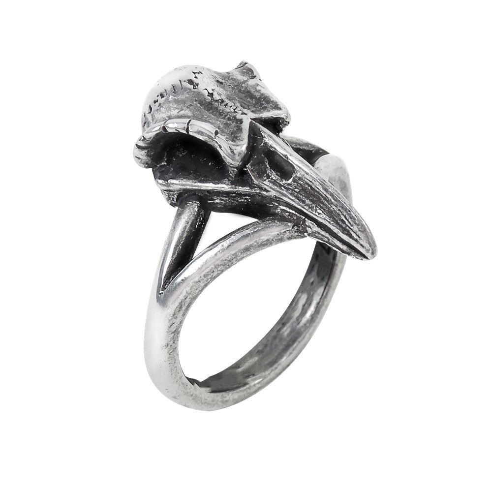 Wholesale Punk-style domineering crow skull open ring