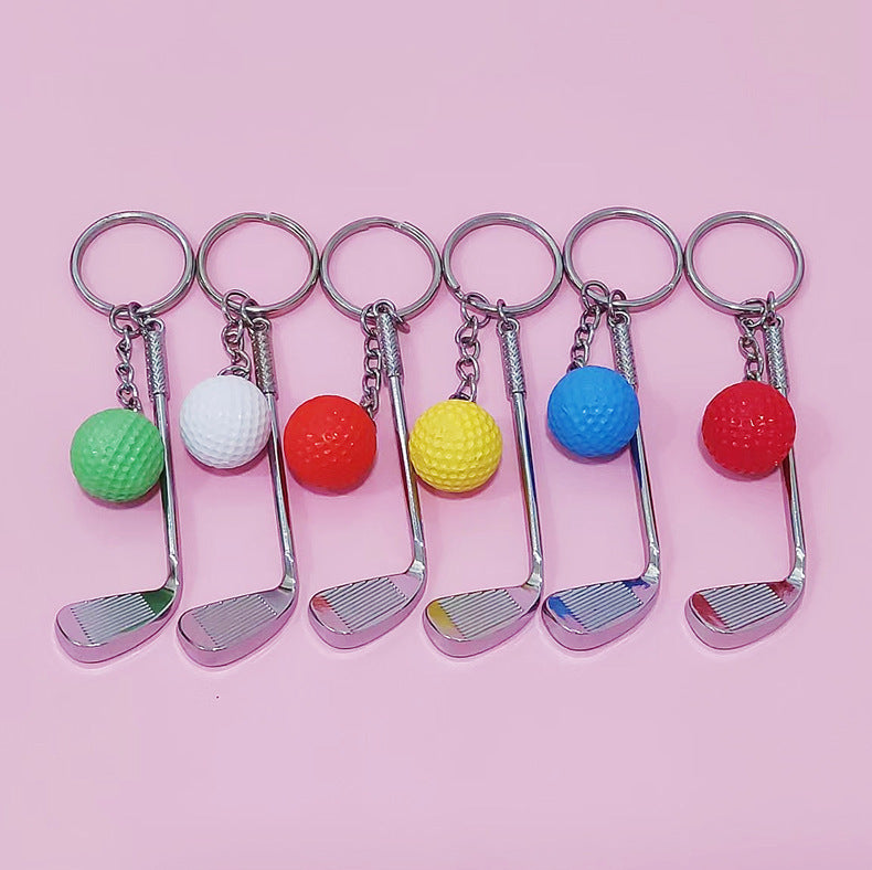 Wholesale Stainless steel golf creative keychain