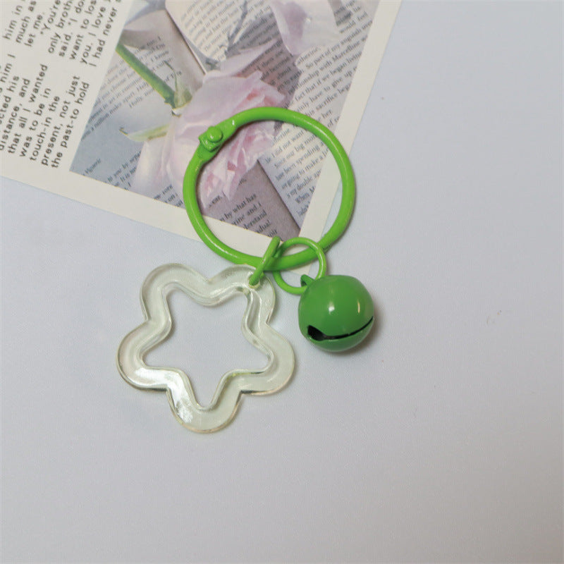 Wholesale Acrylic colorful five-pointed star key chain