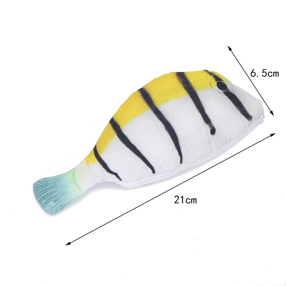 Wholesale Leather Imitation Fish Pencil Case