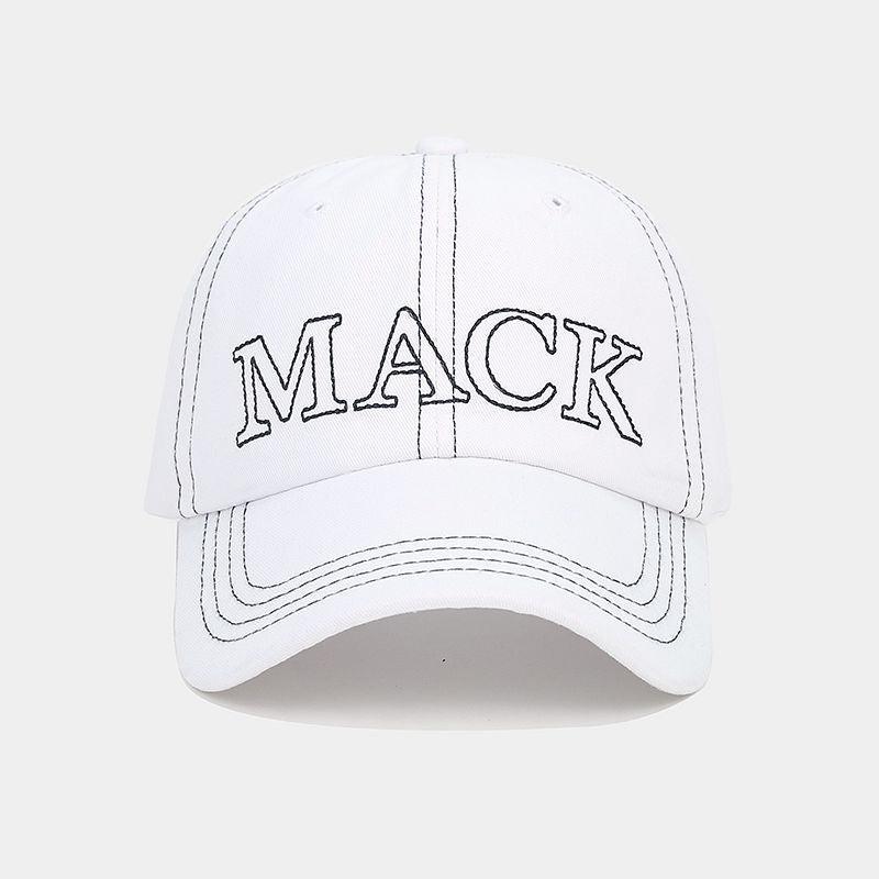Wholesale Washed Cotton Topstitch Embroidered Letters Baseball Cap