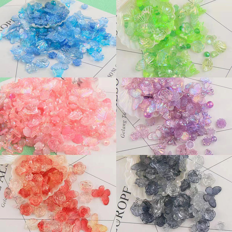 Wholesale 50pcs/pack Colorful Mixed Baroque Resin Cream Phone Case