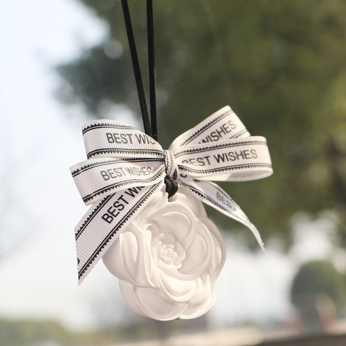 Wholesale Camellia Car Fragrance Expanding Stones Pendant