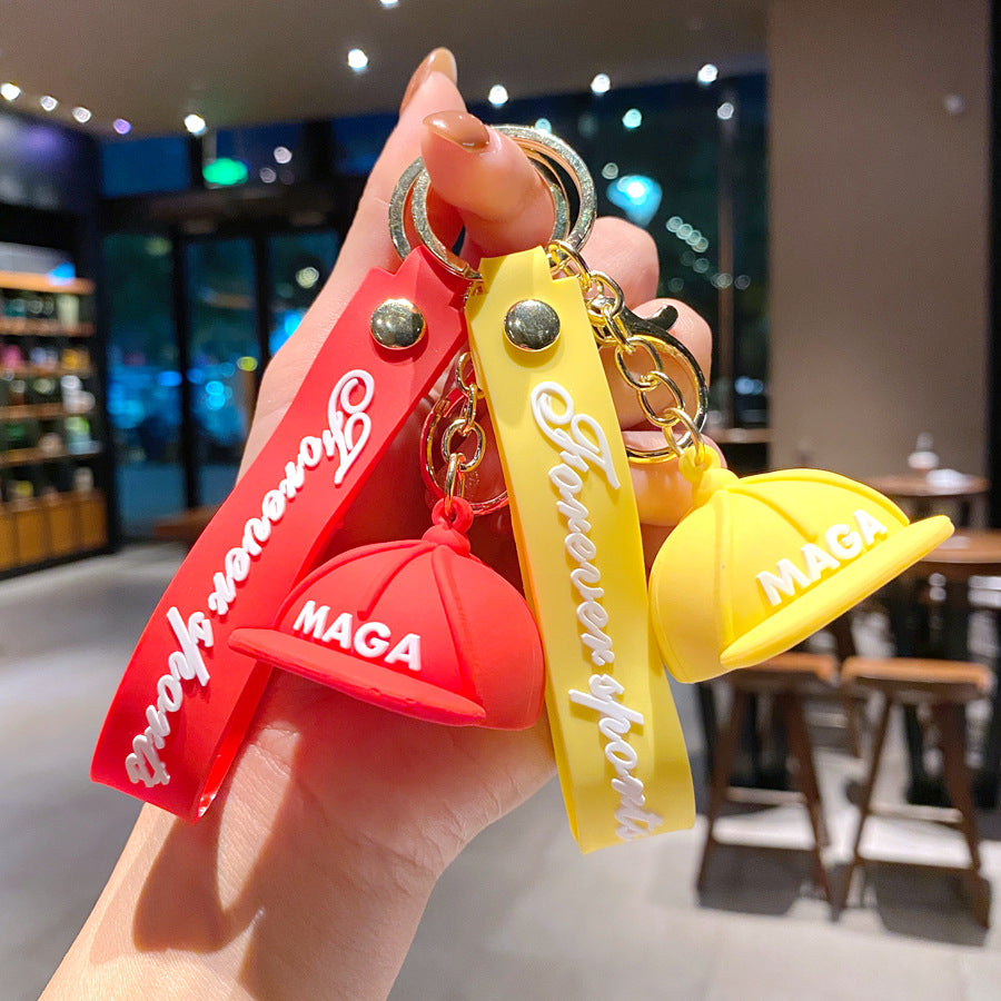 Wholesale Cute Cartoon Candy Color Baseball Cap Keychain Mini Hat