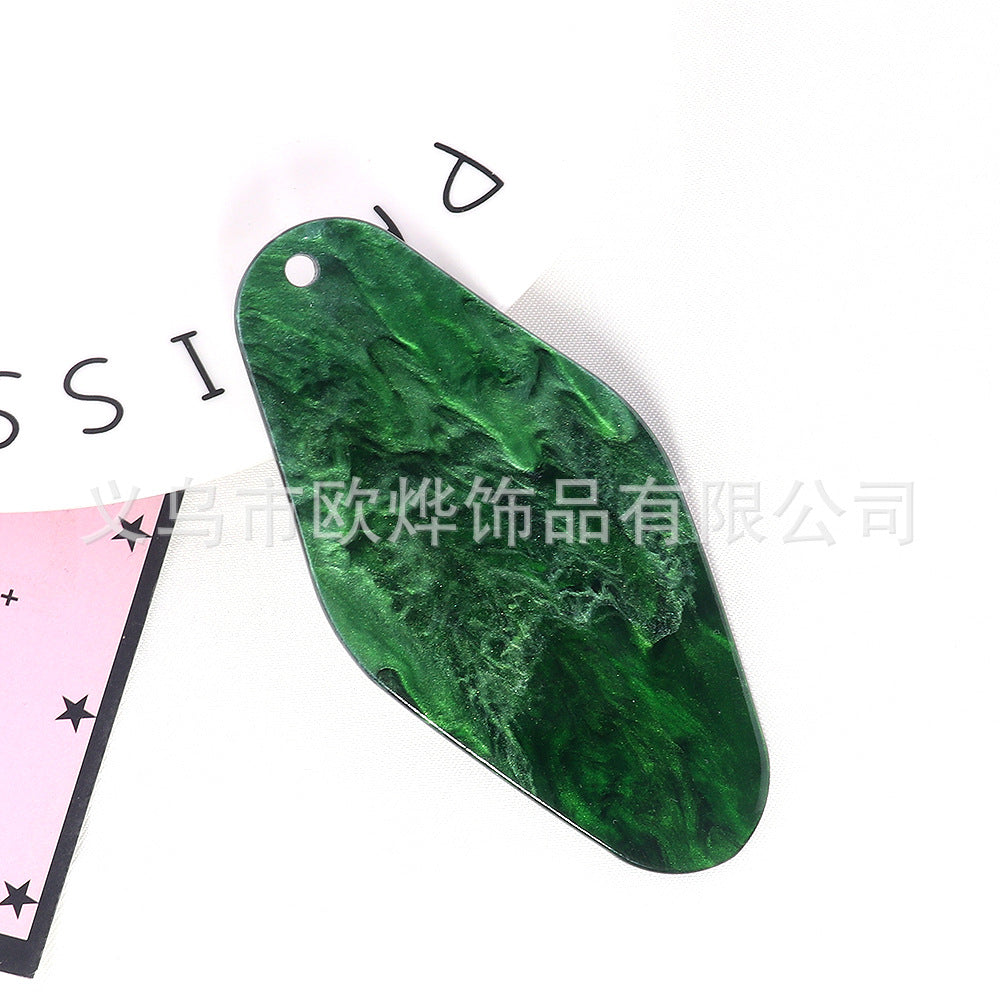 Wholesale 10pcs Blank DIY Acrylic Tag Luggage Pendant Motel Keychains