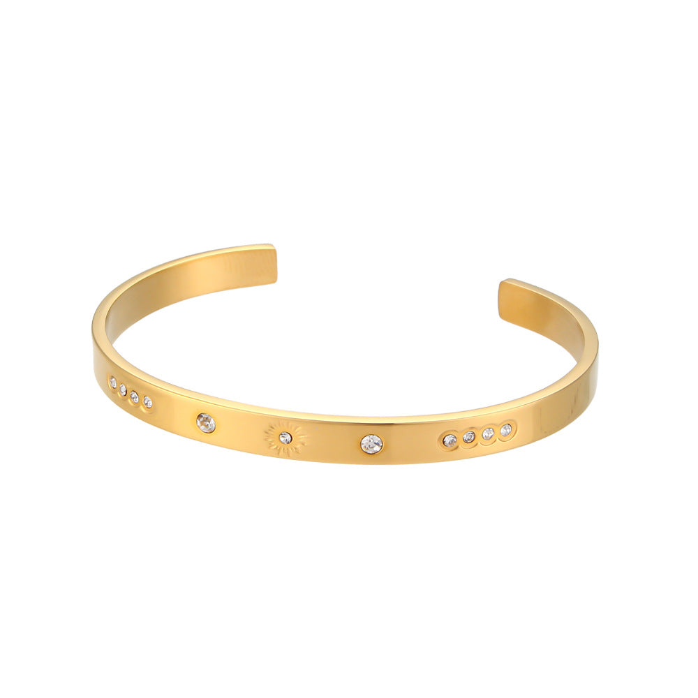 Wholesale Octagram Stainless Steel Gold Plated Bracelet