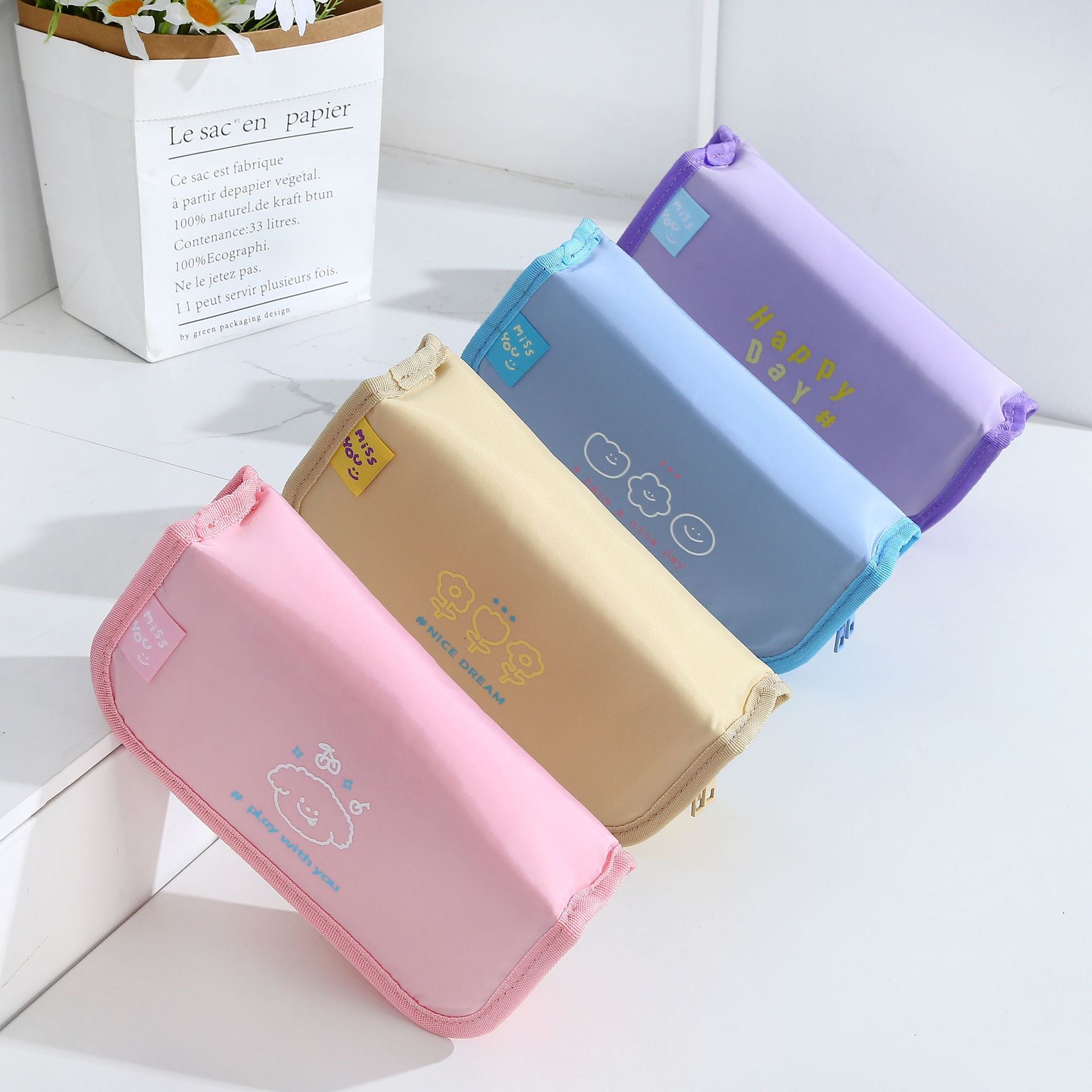 Wholesale Polyester Large Capacity Pencil Bag