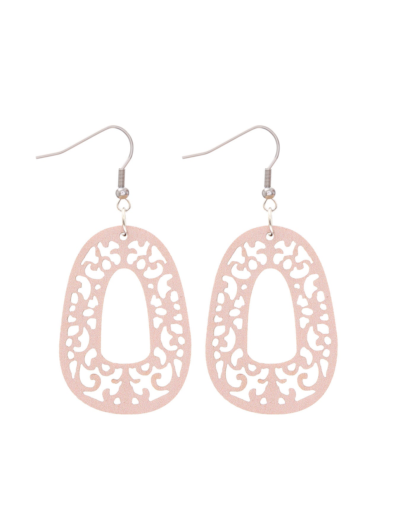 Wholesale Vintage Western Wood Print Leopard Leaf Pattern Earrings