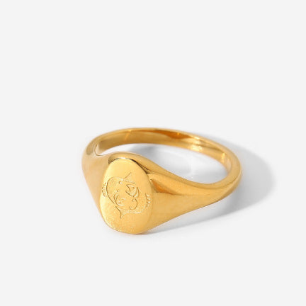 Anillo de medallón para hombres de acero inoxidable de acero inoxidable al por mayor