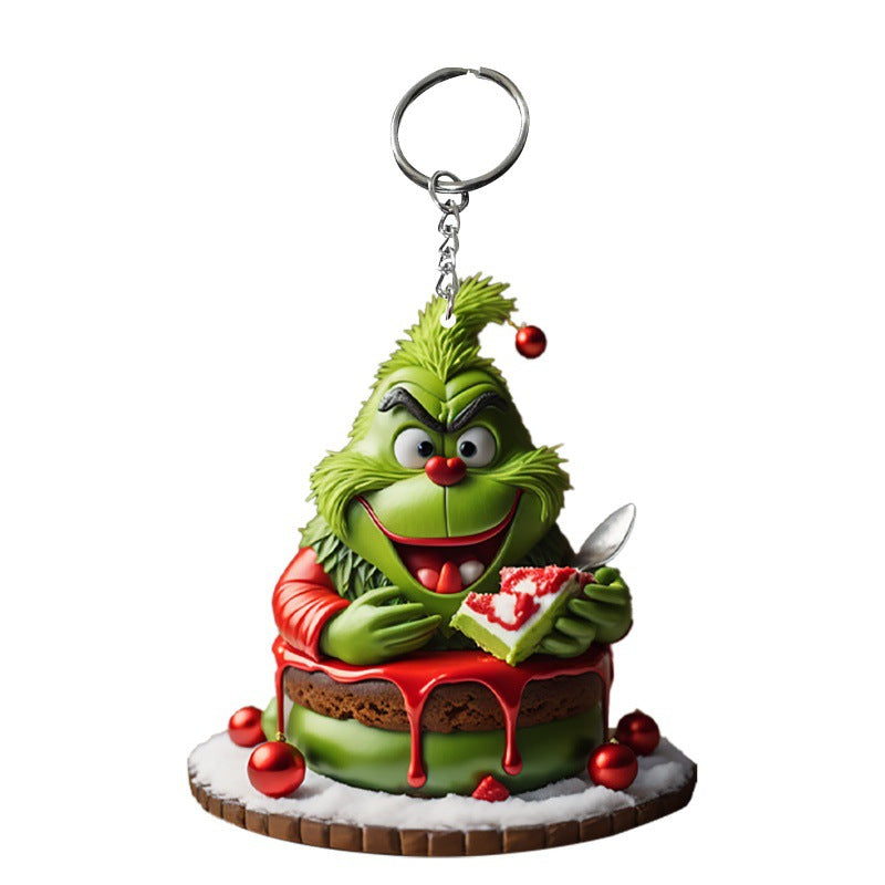 Wholesale Christmas Cake Gift Acrylic Keychain