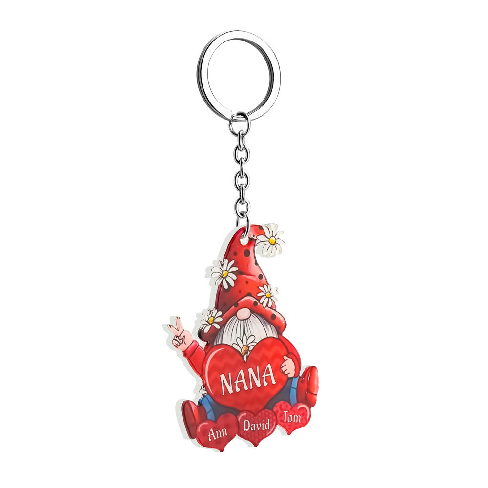 Wholesale Acrylic Stainless Steel Keychain Christmas Halloween Thanksgiving