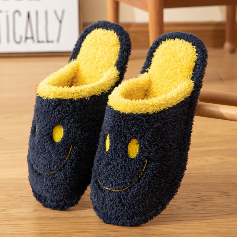 Wholesale Plush Winter Indoor Home Fur Couple Non-slip Warm Cute Slippers