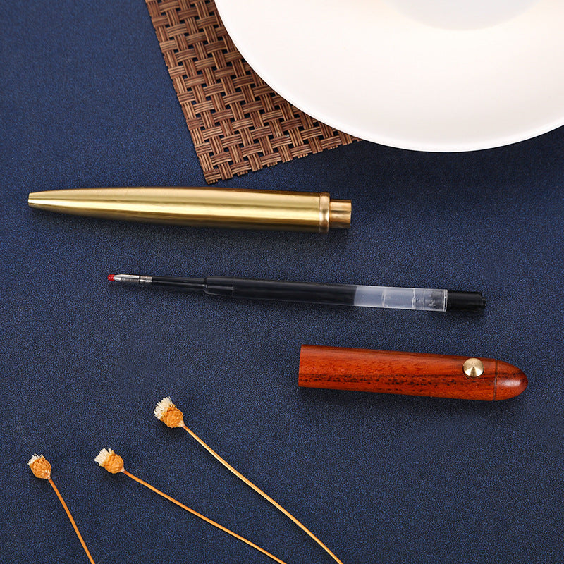 Wholesale Wooden Pen Body Brass Signature Pen