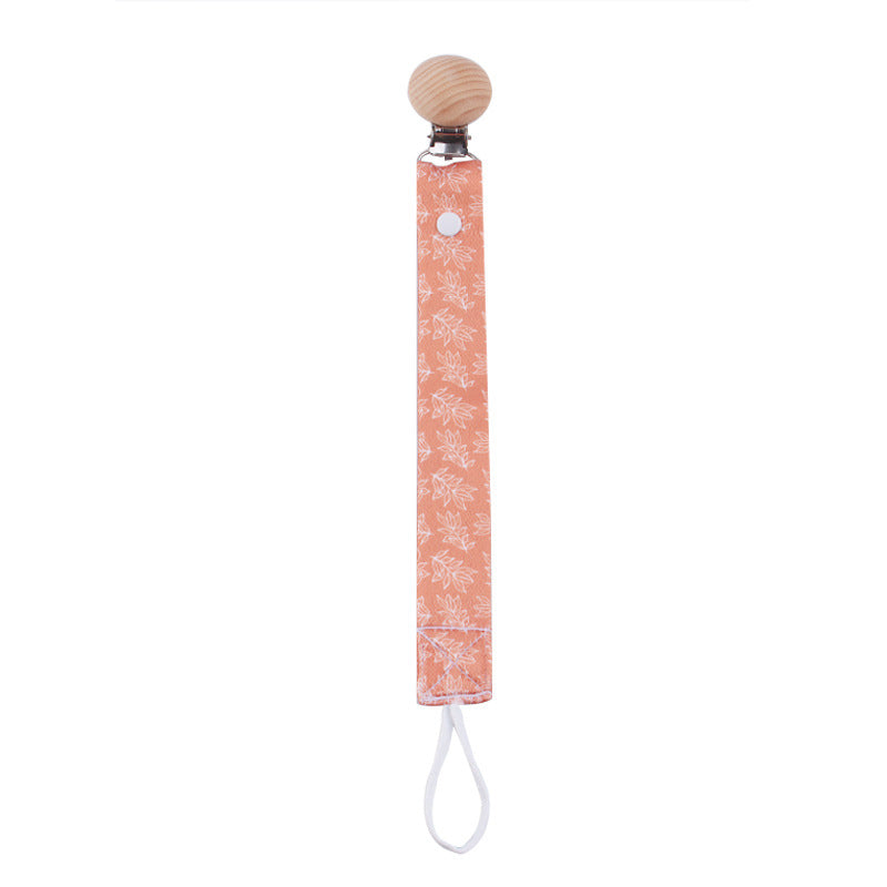 Wholesale Baby Products Round Head Beech Wood Removable Long Cloth Strip Silicone Teether