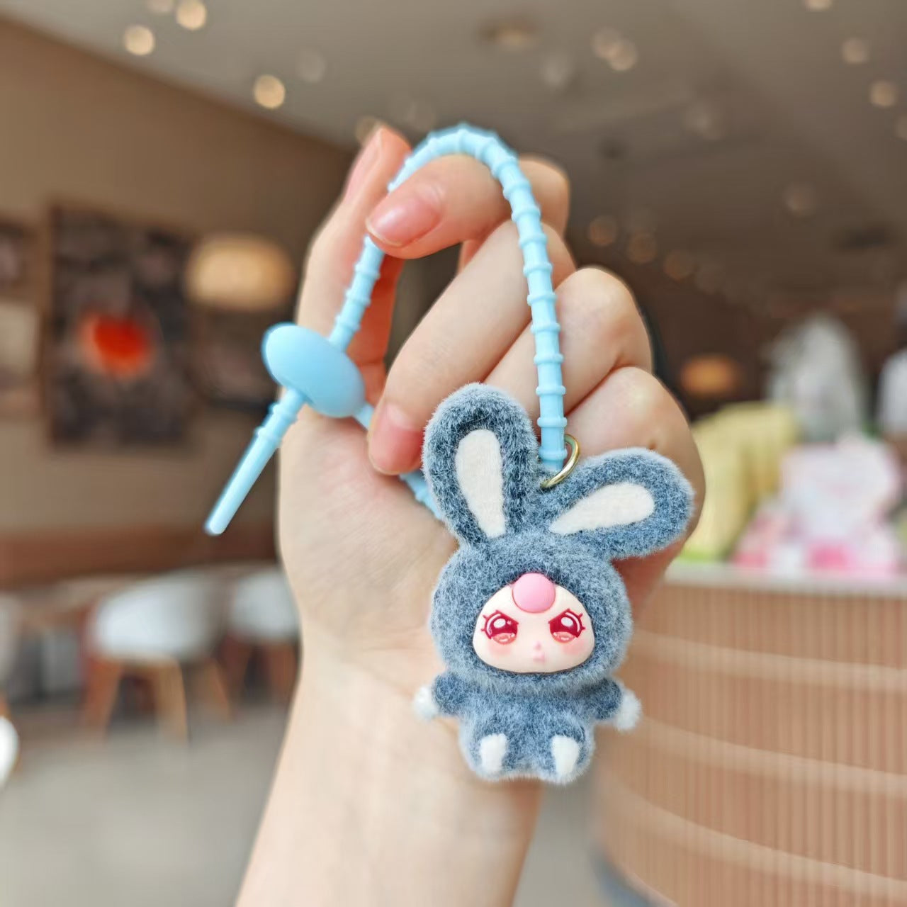 Wholesale Cute flocking doll desktop car decorative ornaments keychain