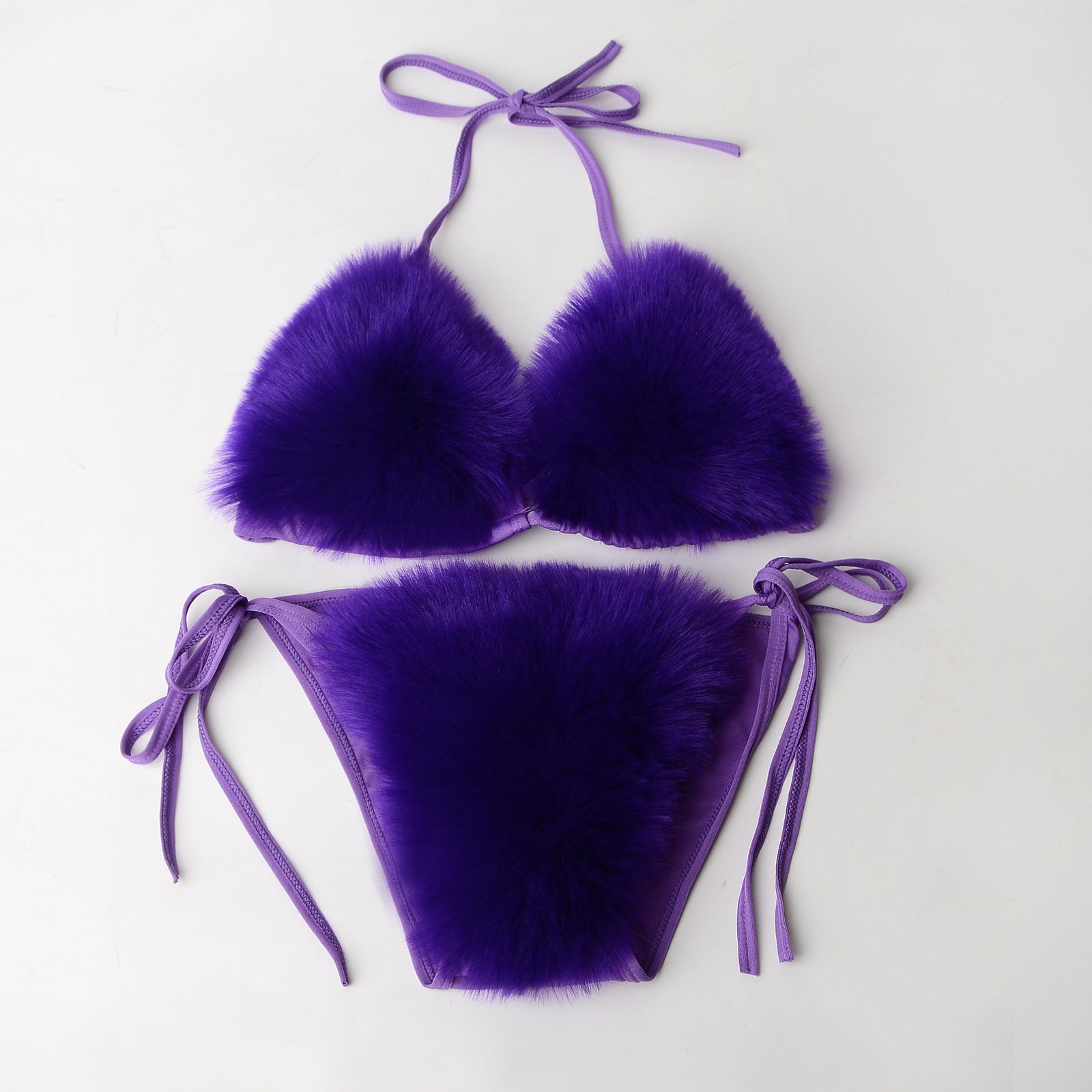 Wholesale Solid Color Bikini Plush Swimwear
