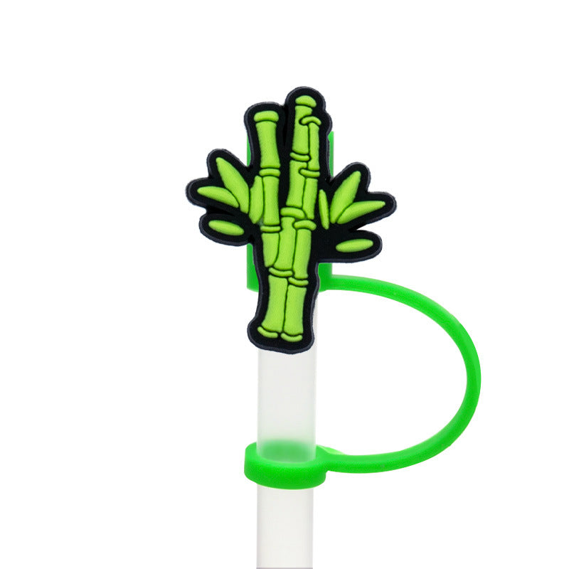 Wholesale 8-10mm 10PCS/PACK Plant and Fruit Silicone Dustproof Straw Caps