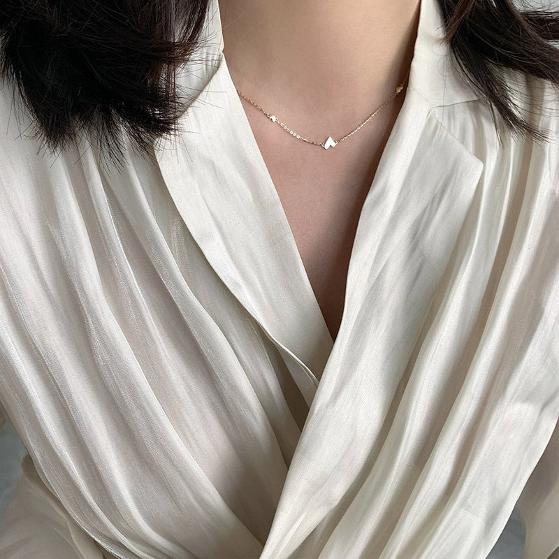 Wholesale S925 Sterling Silver Love Necklace Clavicle Chain