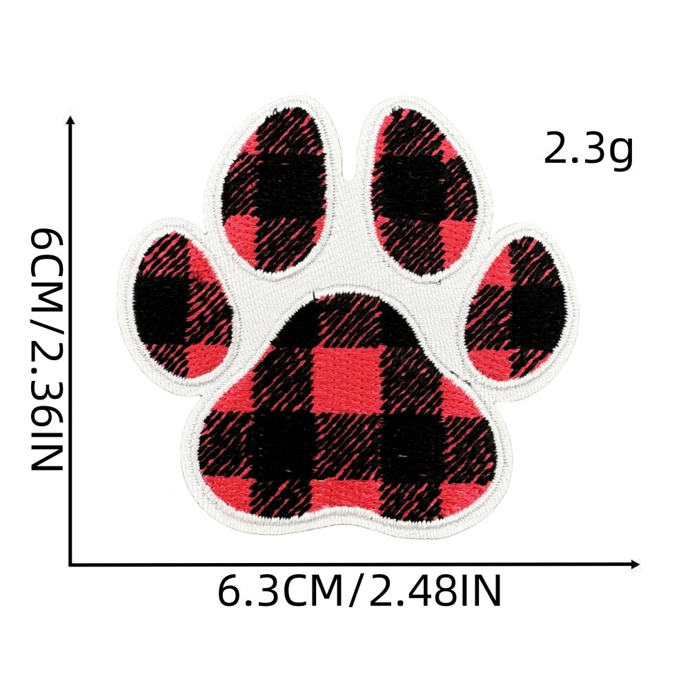 Wholesale Cute colorful bear paw fabric patch embroidery