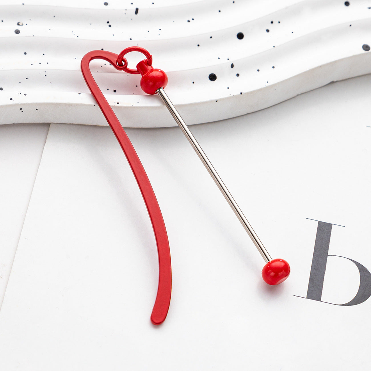 Wholesale Solid Color Beadable Bookmarks Metal DIY for Beadable Bar