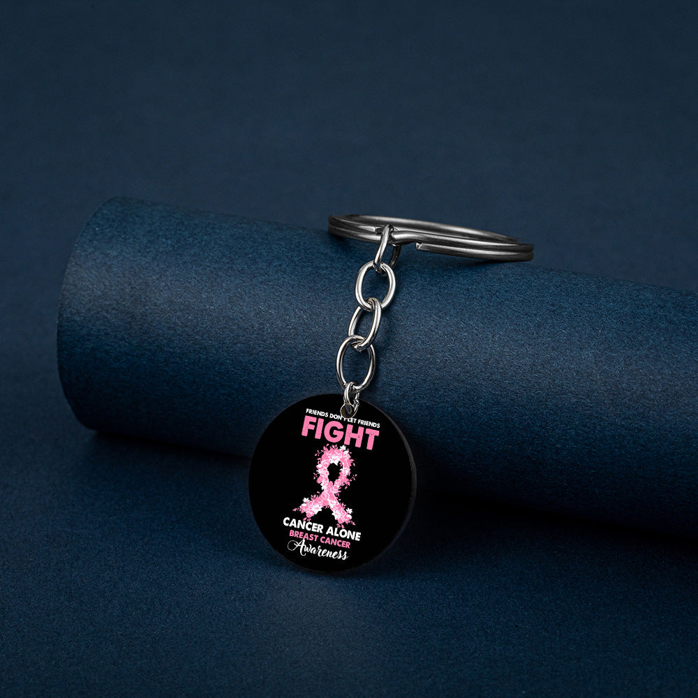 Wholesale Fan Keychain with Stainless Steel Color Printing