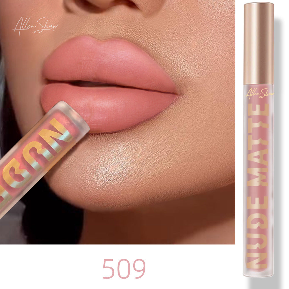 Wholesale Allen Shaw Matte Matte Liquid Lip Gloss Lip Gloss Colorfast Lip Gloss