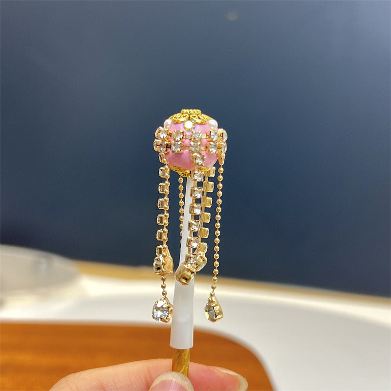 Wholesale Rhinestone Tassel Alloy Loose Beads